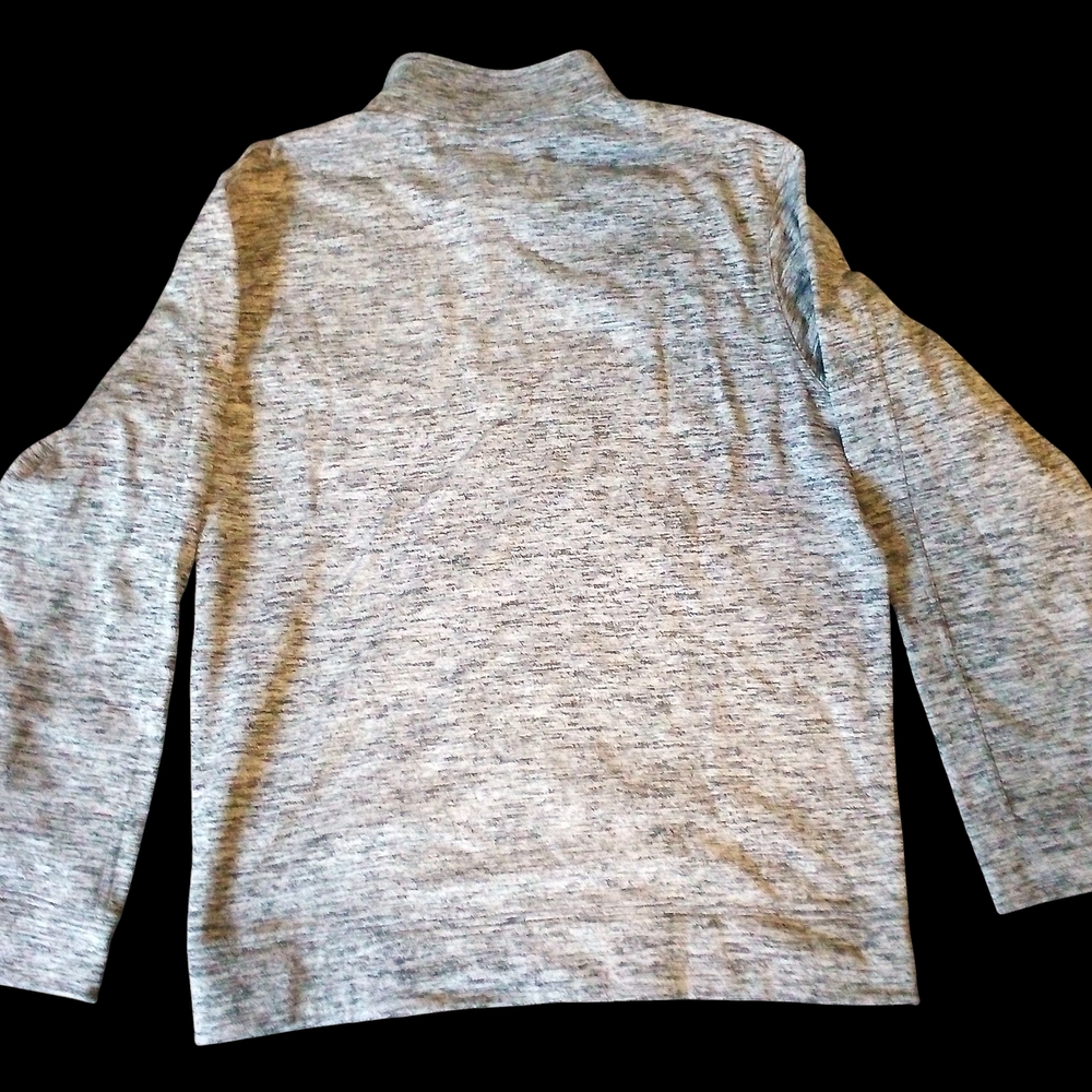 Gray Turtleneck Sweater with Heathered Knit Design